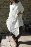 Skarsgard Asymmetric Knit Tunic Ecru /24=